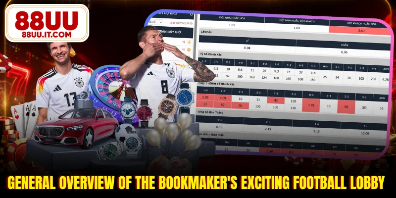 General overview of the bookmaker's exciting football lobby